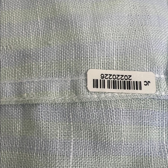Frank & Eileen 100% linen Soft Mint & Light blue Shirt - Picture 4 of 6